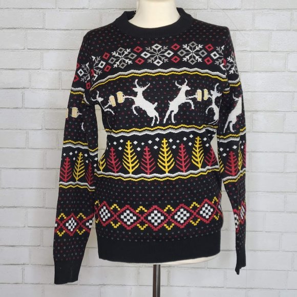 New Tipsy Elves Men Caribrew Ugly Christmas Sweater - Picture 3 of 6